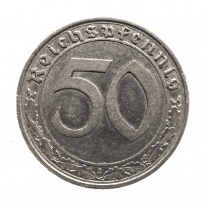 Deutschland, Drittes Reich (1933 - 1945), 50 Reichspfennig 1938 A, Berlin