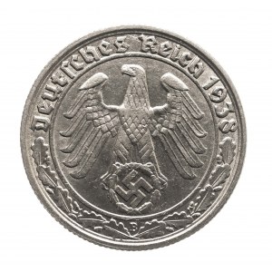 Niemcy, Trzecia Rzesza (1933 - 1945), 50 Reichspfennig 1938 B, Wiedeń