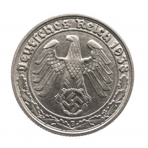 Deutschland, Drittes Reich (1933 - 1945), 50 Reichspfennig 1938 B, Wien