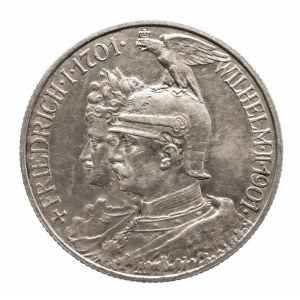 Deutschland, Deutsches Reich (1871-1918), Preußen, Wilhelm II. 1888-1918, 2 Mark 1901 A, 200 Jahre Königreich Preußen, Berlin.