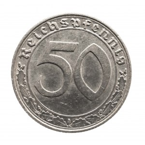 Niemcy, Trzecia Rzesza (1933 - 1945), 50 Reichspfennig 1938 E, Muldenhutten