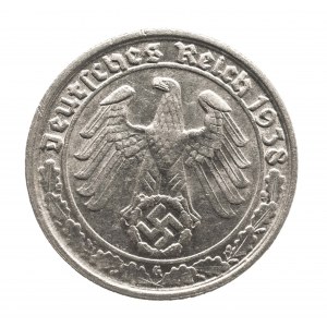 Niemcy, Trzecia Rzesza (1933 - 1945), 50 Reichspfennig 1938 G, Karlsruhe