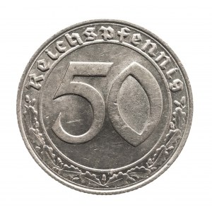 Deutschland, Drittes Reich (1933 - 1945), 50 Reichspfennig 1939 B, Wien