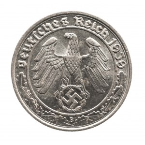 Deutschland, Drittes Reich (1933 - 1945), 50 Reichspfennig 1939 B, Wien