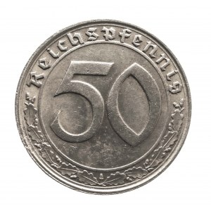 Deutschland, Drittes Reich (1933 - 1945), 50 Reichspfennig 1939 D, München