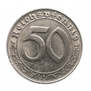 Niemcy, Trzecia Rzesza (1933 - 1945), 50 Reichspfennig 1939 D, Monachium