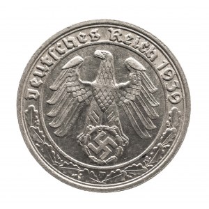 Niemcy, Trzecia Rzesza (1933 - 1945), 50 Reichspfennig 1939 F, Stuttgart