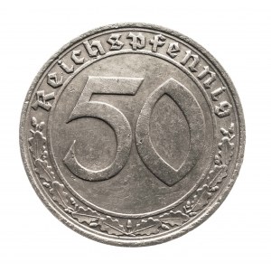Deutschland, Drittes Reich (1933 - 1945), 50 Reichspfennig 1939 J, Hamburg