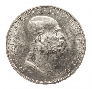 Austria, Franciszek Józef I 1848-1916, 5 koron 1908, Wiedeń, 60-lecie panowania