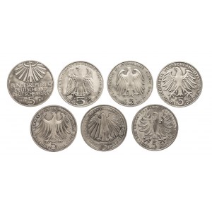 Germany, Federal Republic, set of 5 marks 1979-1986 ( 7 pieces ).