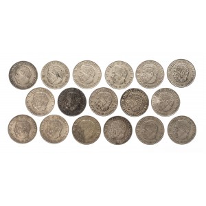 Szwecja, Gustaw VI Adolf (1950-1973), zestaw 17 monet 1 korona 1954-1968