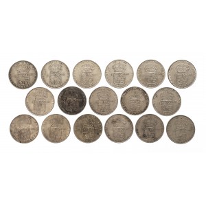 Szwecja, Gustaw VI Adolf (1950-1973), zestaw 17 monet 1 korona 1954-1968