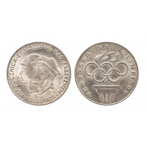 Polska, PRL (1944-1989), zestaw 2 monet 200 złotych 1975/76 Srebro.