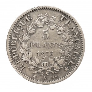 France, Republic, 5 francs 1875 A, Paris