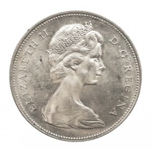 Canada, Elizabeth II (1952-2022), $1 1966, Ottawa, Canoe