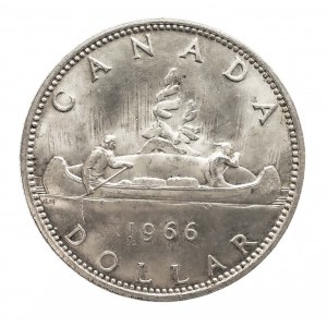 Kanada, Elżbieta II (1952-2022), 1 dolar 1966, Ottawa, Canoe