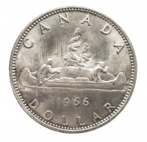 Kanada, Elżbieta II (1952-2022), 1 dolar 1966, Ottawa, Canoe