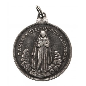 Great Britain, religious medal with ear piece, 19th century