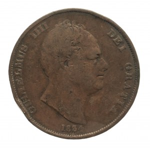 Großbritannien, Wilhelm IV. (1830-1837), 1 Pfennig 1834.