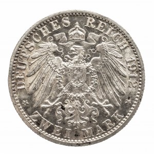 Deutschland, Deutsches Reich (1871-1918), Preußen, Wilhelm II. 1888-1918, 2 Mark 1912 A, Berlin.