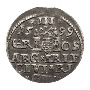 Polska, Zygmunt III Waza (1587-1632), trojak 1599, Ryga.