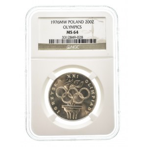 Poland, People's Republic of Poland (1944-1989), 200 gold 1976, XXI Olympic Games, NGC MS 64