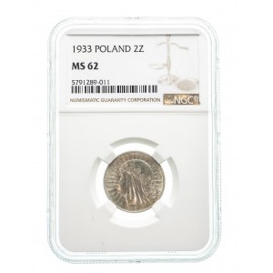 Polska, II Rzeczpospolita (1918-1939), 2 złote 1933, Warszawa, MS 62