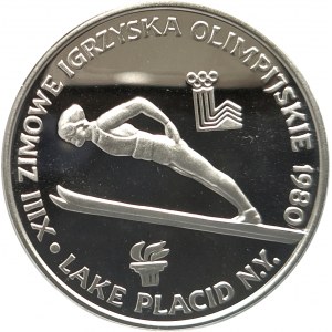 Polen, Volksrepublik Polen (1944-1989), 200 Gold 1980, XIII. Olympische Winterspiele Lake Placid 1980 - mit einer Fackel (2)