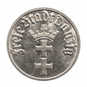 Wolne Miasto Gdańsk, 1/2 guldena 1932, nikiel