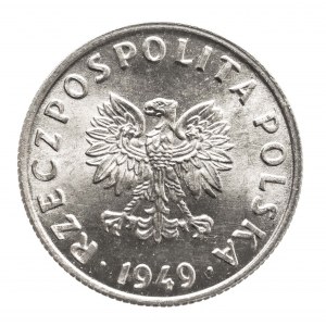 Polen, Volksrepublik Polen (1944-1989), 5 groszy 1949 Aluminium