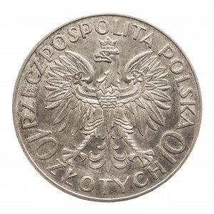 Polen, Zweite Republik (1918-1939), 10 Gold 1933 Jan Sobieski, Warschau.