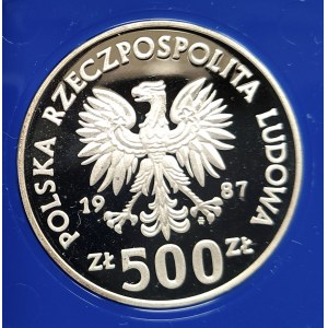 Polska, PRL (1944-1989), 500 złotych 1987, Kazimierz III Wielki (2)