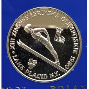 Polen, Volksrepublik Polen (1944-1989), 200 Gold 1980, XIII. Olympische Winterspiele Lake Placid 1980 - mit einer Fackel (1)