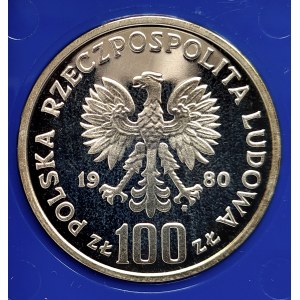 Polen, Volksrepublik Polen (1944-1989), 100 Zloty 1980, Umweltschutz - Raufußhühner