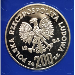 Poland, People's Republic of Poland (1944-1989), 200 gold 1984, XIV Olympic Winter Games Sarajevo 1984 (1)