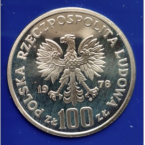 Poland, People's Republic of Poland (1944-1989), 100 gold 1978, Janusz Korczak