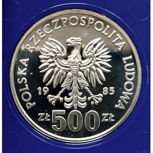 Poland, People's Republic of Poland (1944-1989), 500 gold 1985, Environmental Protection - Squirrel (1)