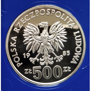 Polen, Volksrepublik Polen (1944-1989), 500 Zloty 1985, Umweltschutz - Eichhörnchen (2)