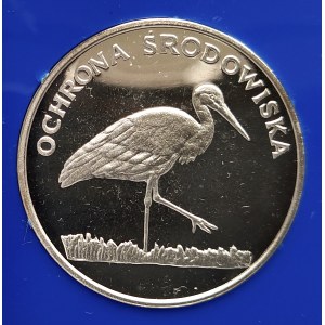 Poland, People's Republic of Poland (1944-1989), 100 gold 1982, Environmental Protection - Stork