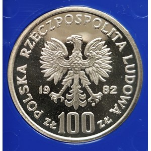 Polska, PRL (1944-1989), 100 złotych 1982, Ochrona Środowiska - Bocian