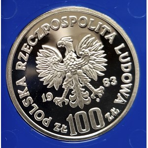 Polska, PRL (1944-1989), 100 złotych 1983, Ochrona środowiska - Niedźwiedź (1)