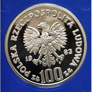 Polska, PRL (1944-1989), 100 złotych 1983, Ochrona środowiska - Niedźwiedź (3)