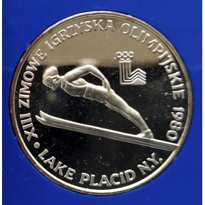 Polska, PRL (1944-1989), 200 złotych 1980, XIII Zimowe Igrzyska Olimpijskie Lake Placid 1980 - bez znicza