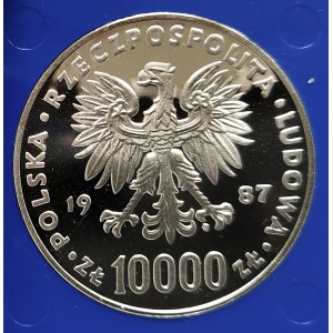 Polen, Volksrepublik Polen (1944-1989), 10000 Gold 1987, Johannes Paul II (2)