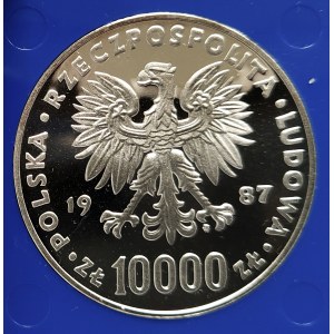 Polska, PRL (1944-1989), 10000 złotych 1987, Jan Paweł II (2)