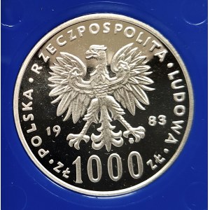 Poland, People's Republic of Poland (1944-1989), 1000 gold 1983, John Paul II (3)