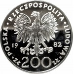 Polen, Volksrepublik Polen (1944-1989), 200 Zloty 1982, Johannes Paul II, Valcambi, einfache Briefmarke