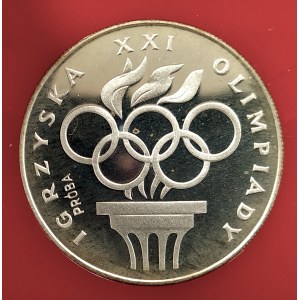 Polen, Volksrepublik Polen (1944-1989), 200 Gold 1976, Spiele der XXI. Olympiade Montreal - Fackel - Probe, Silber