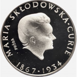 Poland, People's Republic of Poland (1944-1989), 100 gold 1974, Maria Skłodowska-Curie - sample, silver
