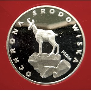 Poland, People's Republic of Poland (1944-1989), 100 gold 1979, Environmental Protection - Goat - sample, silver